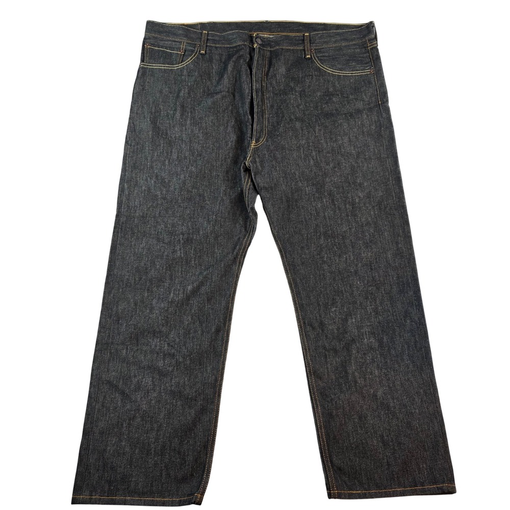 Levis 501 Original Fit Rigid Dark Gray Denim Jeans 46x30 Mens Straight Leg